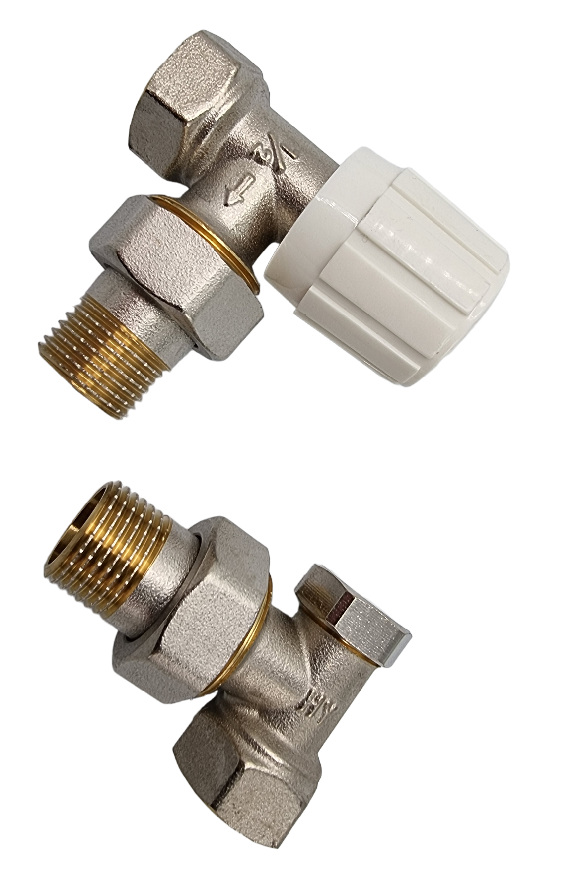 Zestaw zaworów grzejnikowych kątowych 1/2"