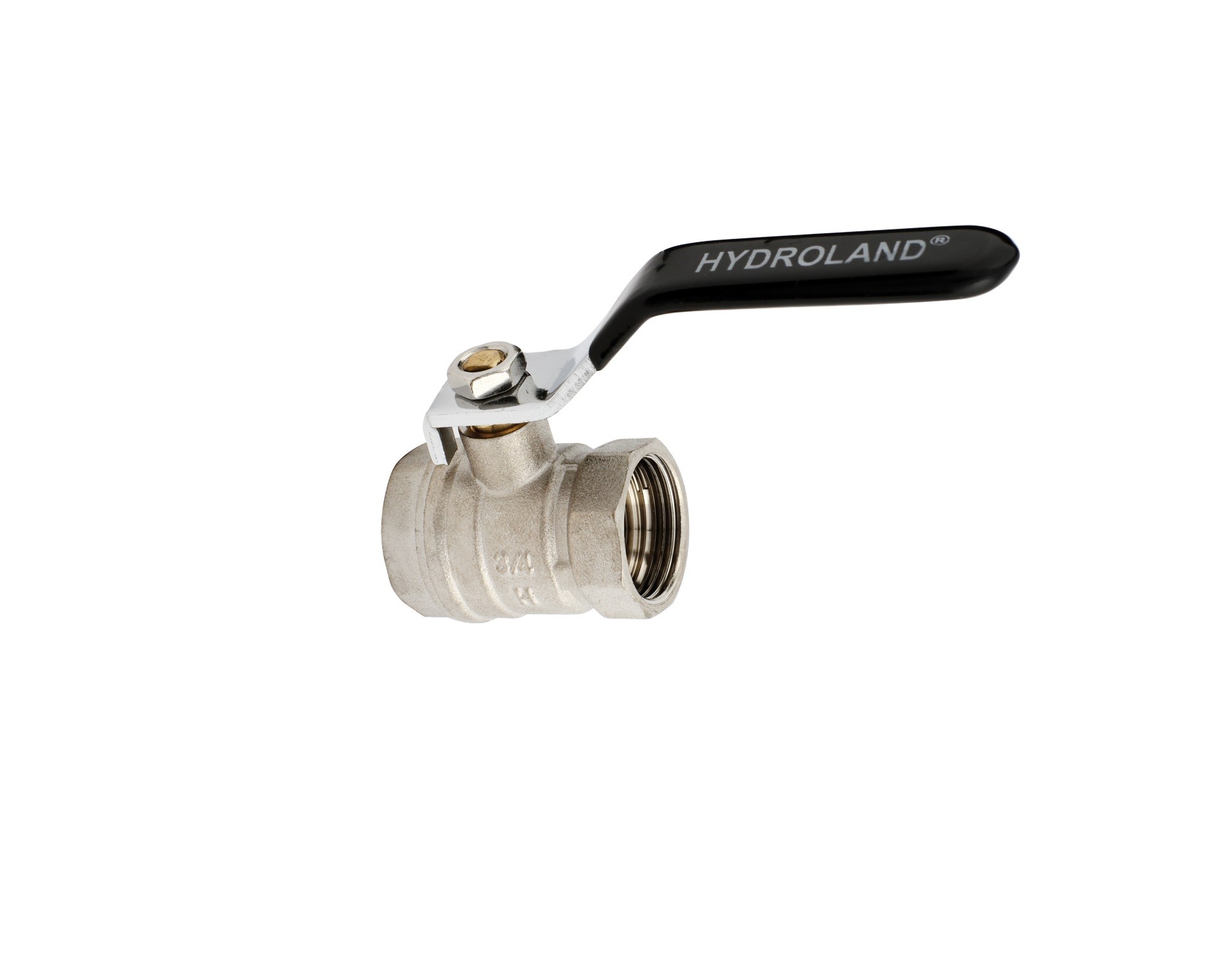 Zawór kulowy z rączką i dławikiem nakrętno- nakrętny