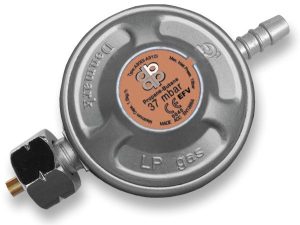 Reduktor gazowy 37 MBAR 1,5kg/h z zaworem bezpieczeństwa EFV na wąż 9-10mm