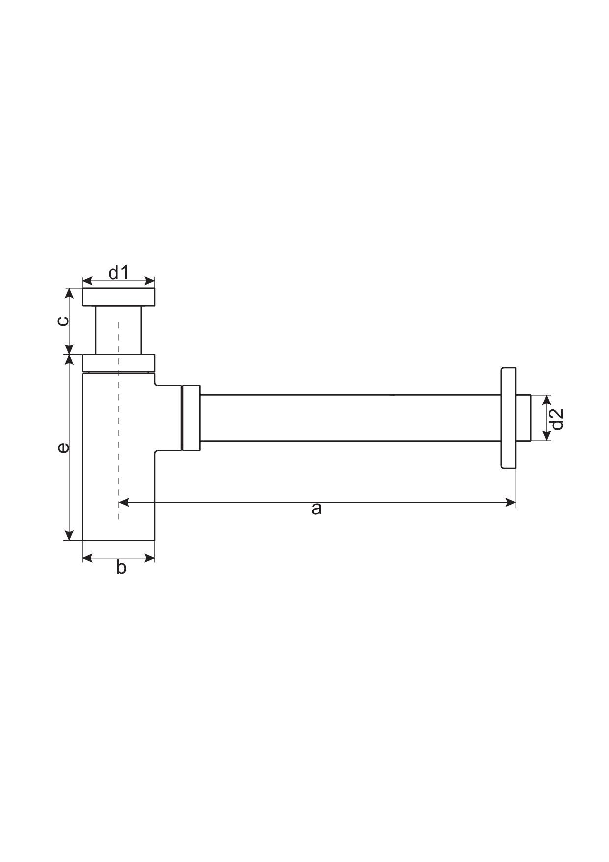 Półsyfon umywalkowy kwadratowy