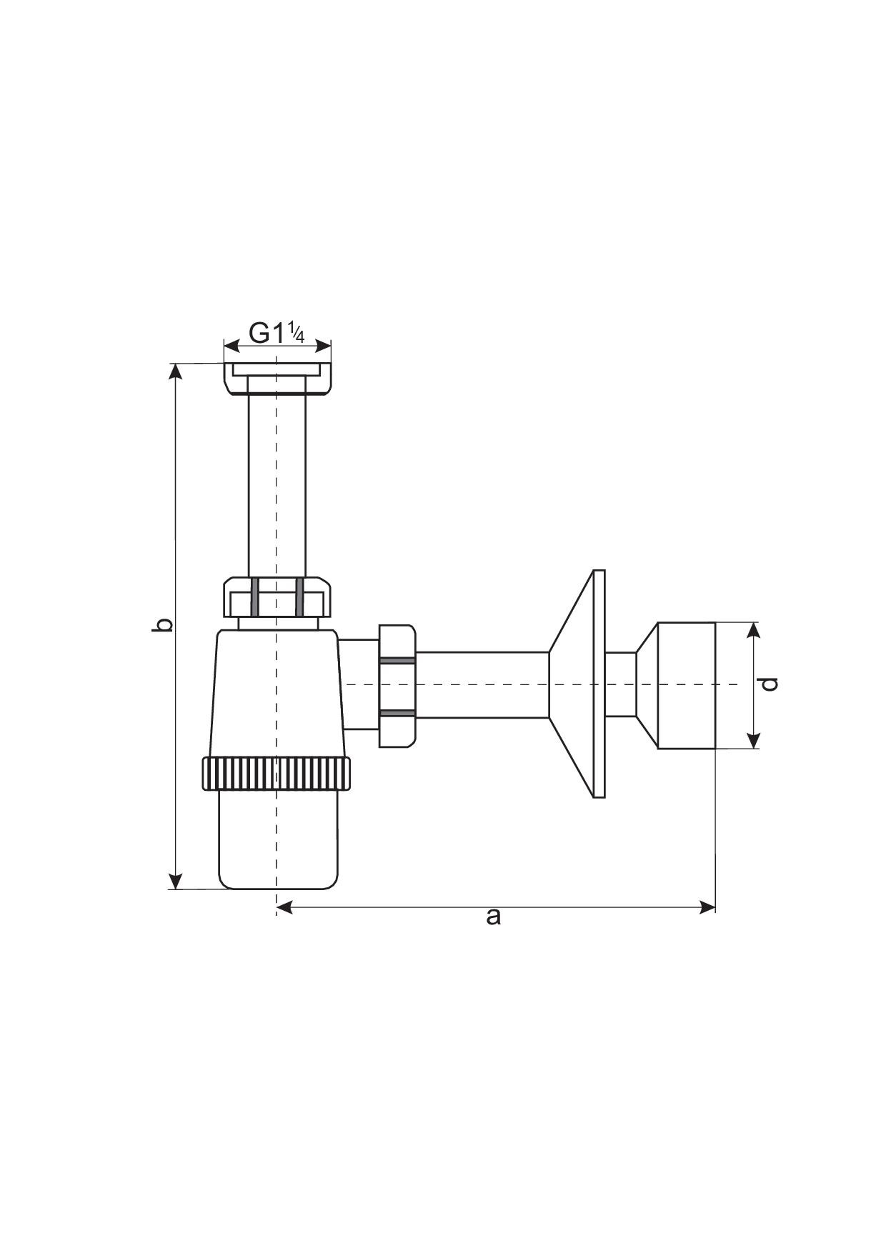 Półsyfon umywalki Ø 32 i Ø 50