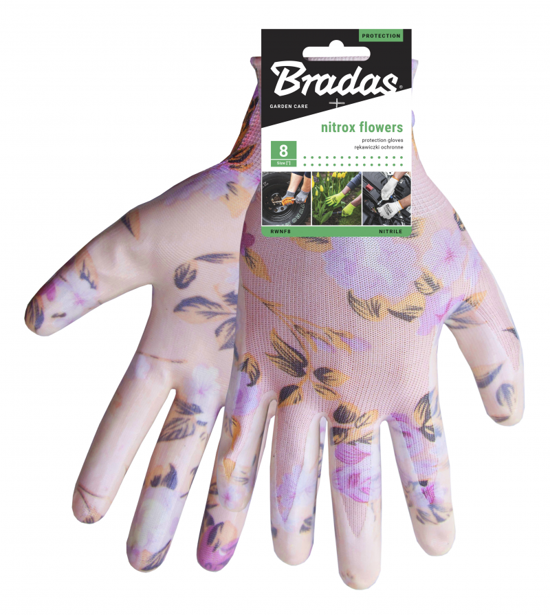 Rękawice ochronne nitrylowe Nitrox Flowers rozm. 7