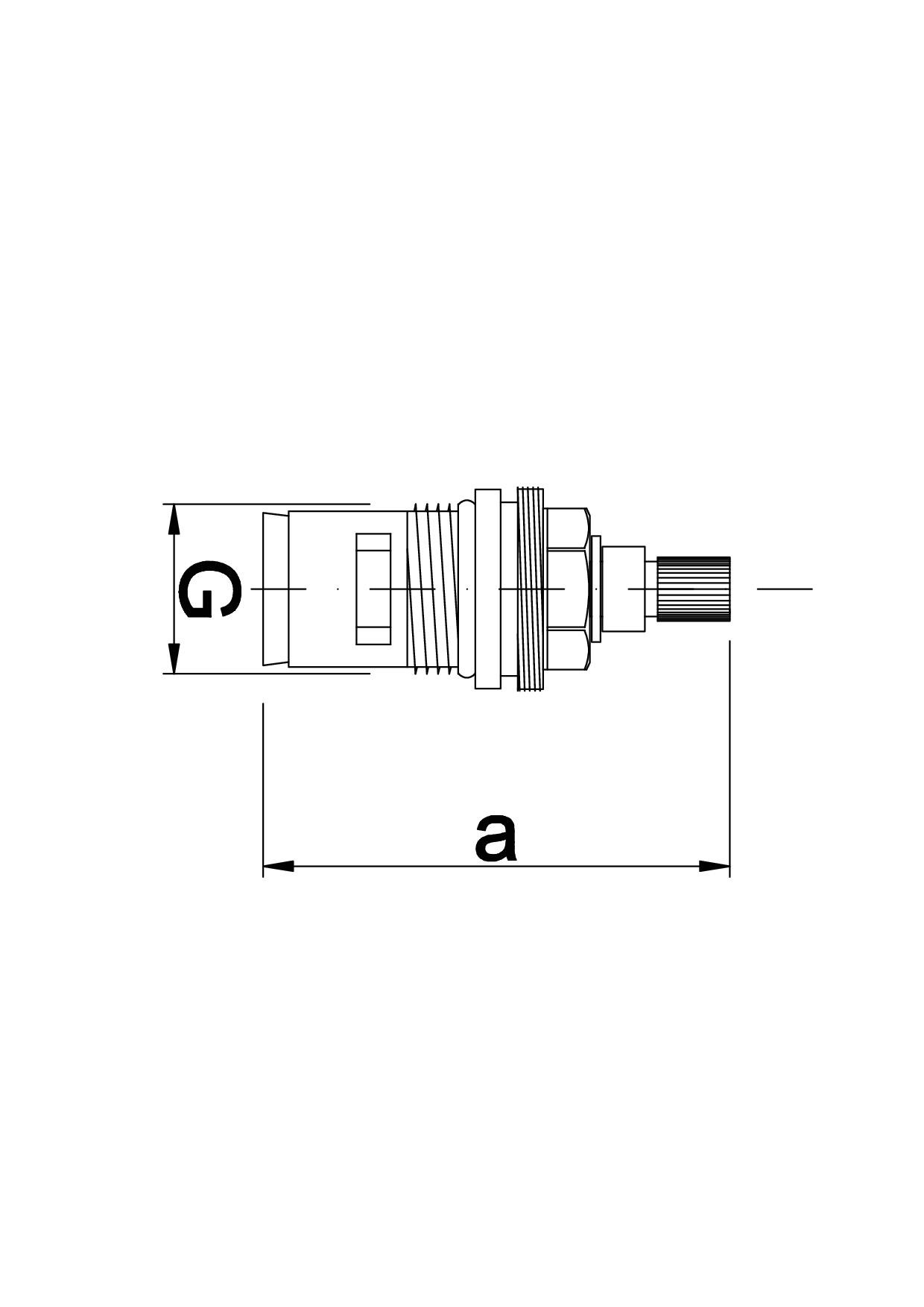 Głowica ceramiczna do baterii dwuuchwytowej 3/8 - dla śruby