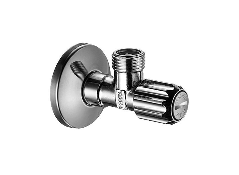 ZAWÓR KĄTOWY BEZ FILTRA Z ROZETĄ SHELL