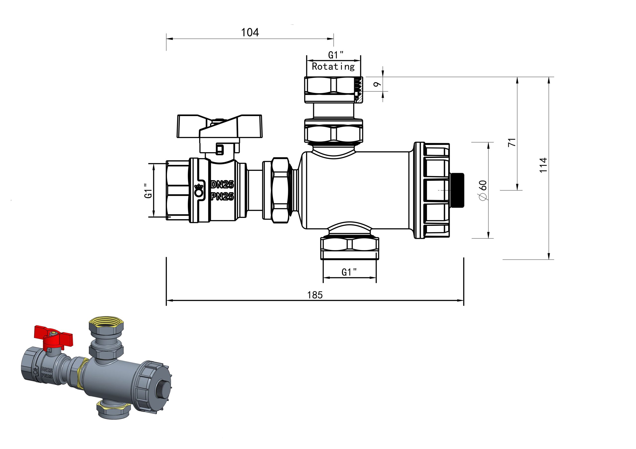Stały separator magnetyczny mosiężny do kotłów CO