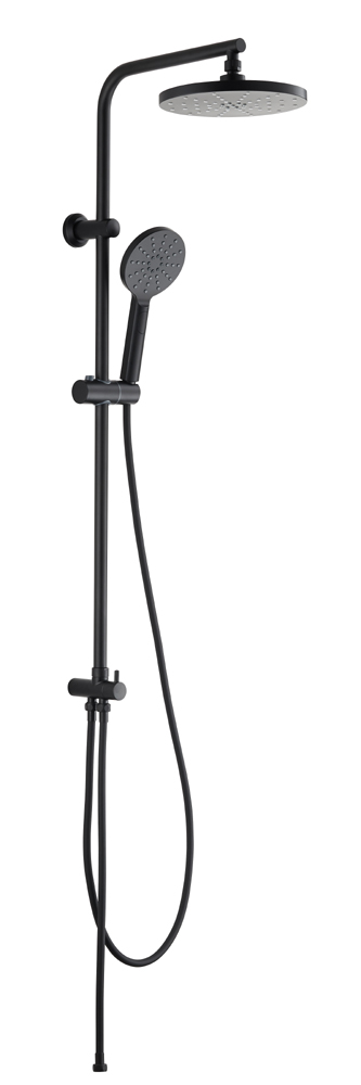 Zestaw natryskowy GLOBO czarny z deszczownicą okrągłą