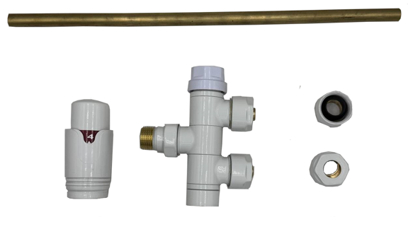 Zestaw termostatyczny uniwersalny do grzejnika łazienkowego