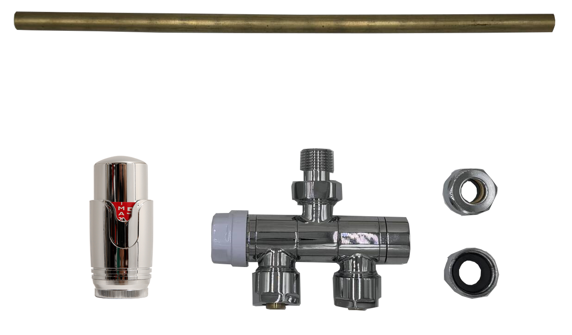 Zestaw termostatyczny uniwersalny do grzejnika łazienkowego