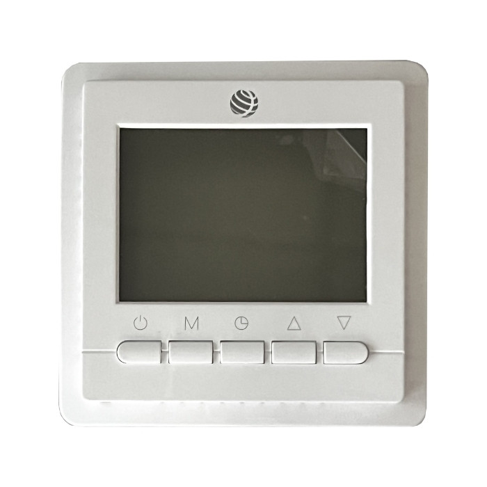 Tygodniowy przewodowy regulator temperatury biały