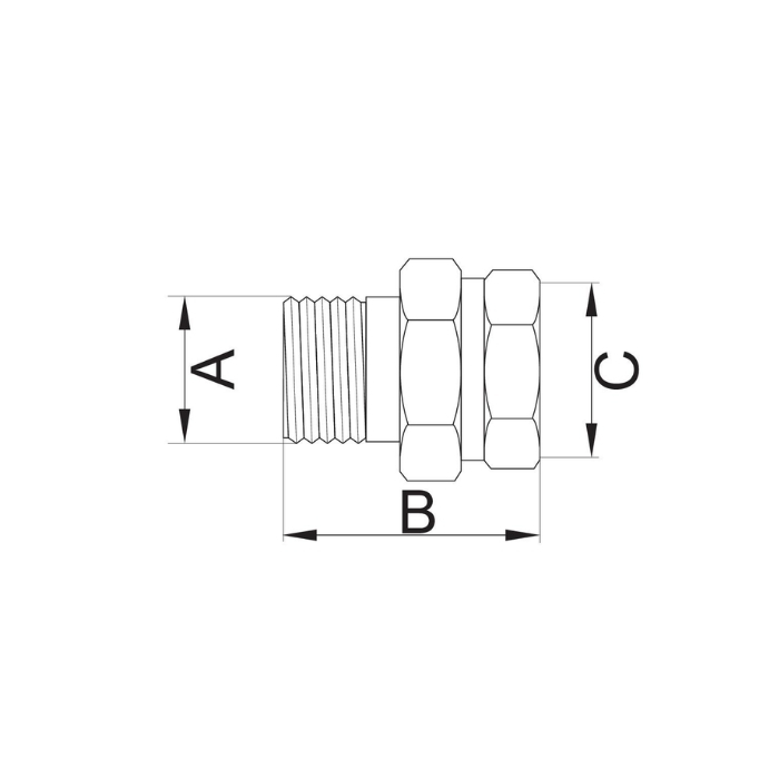 Śrubunek mosiężny prosty z oringiem
