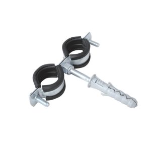 Uchwyt do rur podwójny z gumą - PRODUKT POLSKI