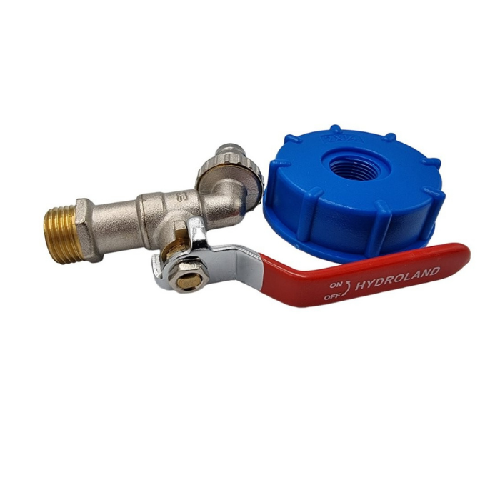 Zestaw zawór czerpalny 1/2" ze złączką + złącze IBC do mausera