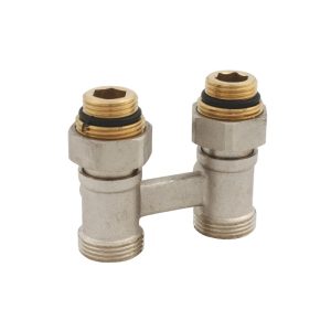 Zawór przyłączeniowy grzejnikowy prosty z nyplami 3/4"