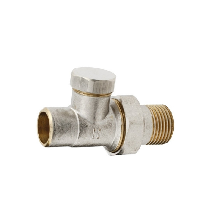 Zawór grzejnikowy odcinjący do wlutowania prosty 15x1/2"