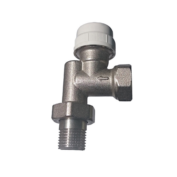 Zawór termostatyczny kątowy osiowy