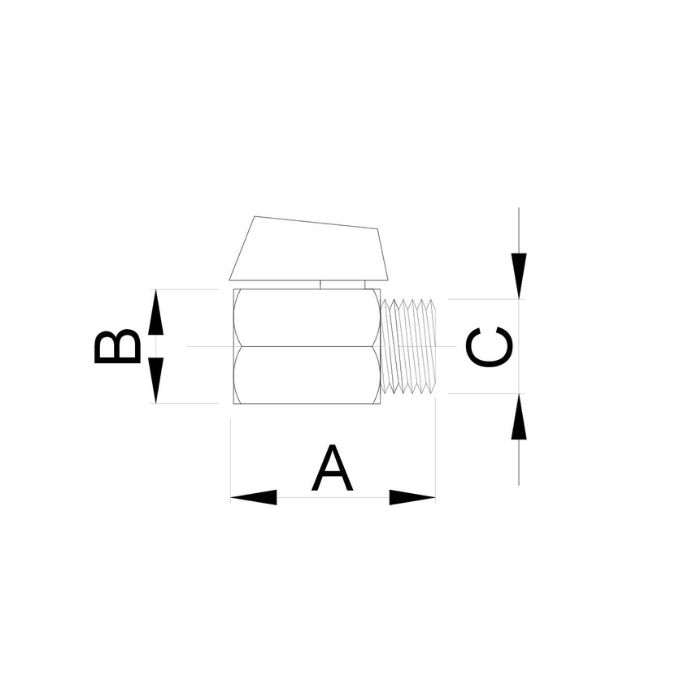 Zawór kulowy wodny mini nakrętno-wkrętny