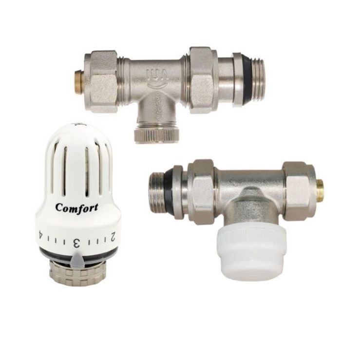 Zestaw termostatyczny Comfort do PEX, prosty