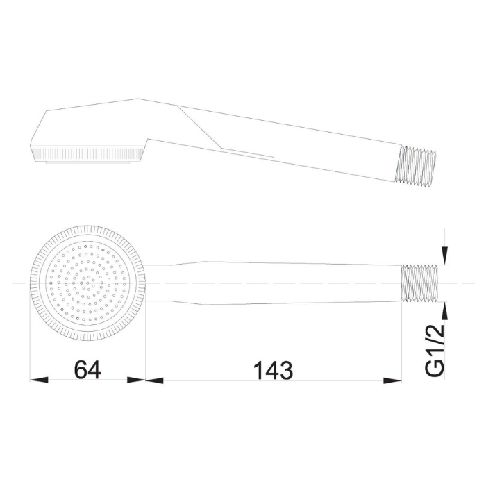 RT biała rączka natryskowa