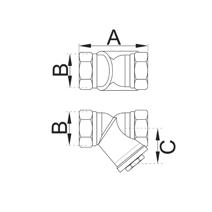 Filtr osadnikowy skośny do C.O.