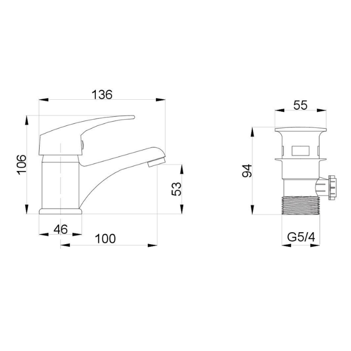 Atut bateria umywalkowa stojąca