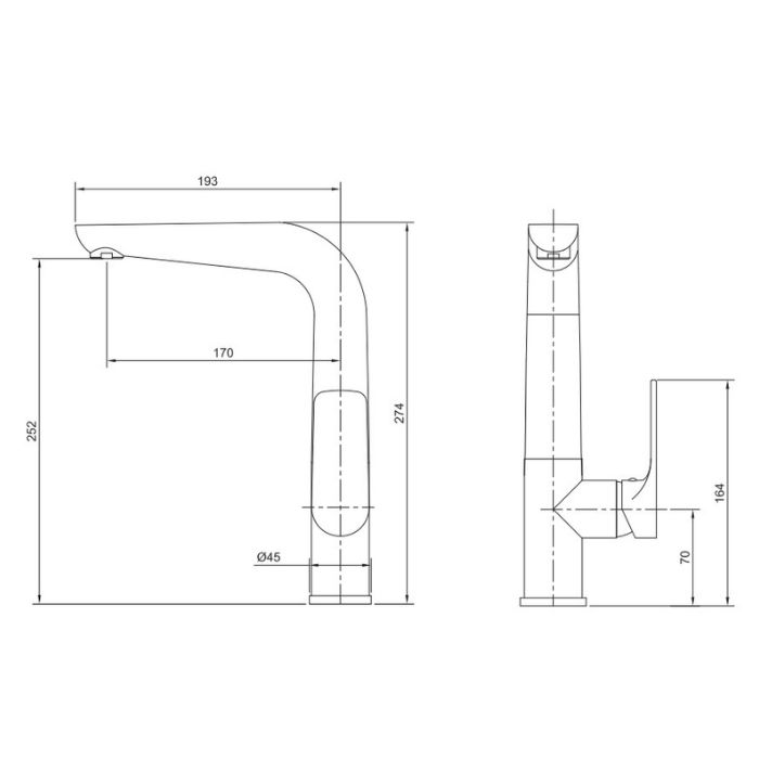 Senja bateria zlewozmywakowa stojąca