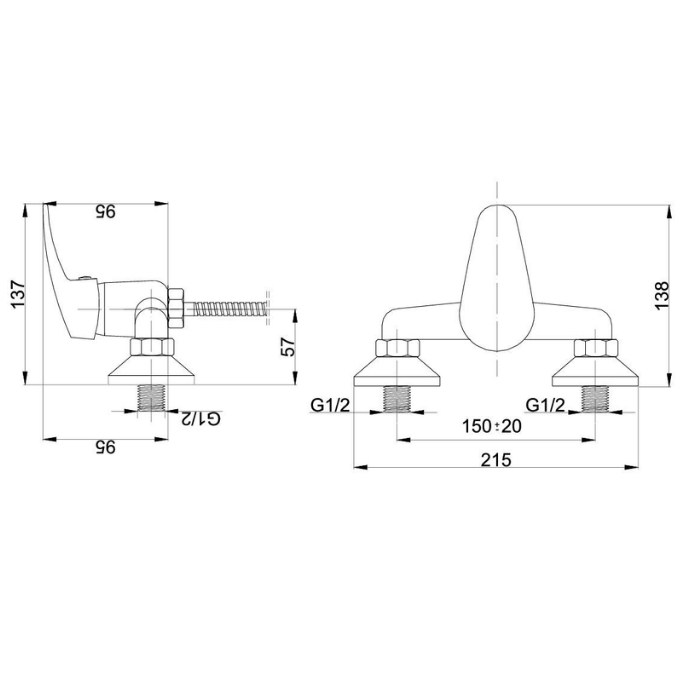 Nano bateria natryskowa ścienna