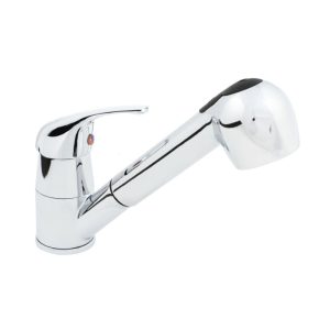 Nano bateria zlewozmywakowa stojąca z wyciąganym natryskiem