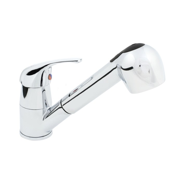 Nano bateria zlewozmywakowa stojąca z wyciąganym natryskiem