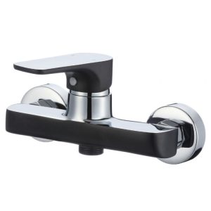 Bateria natryskowa ścienna bez natrysku SENJA CZARNY CHROM