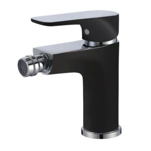 Bateria bidetowa stojąca bez korka SENJA CZARNY CHROM