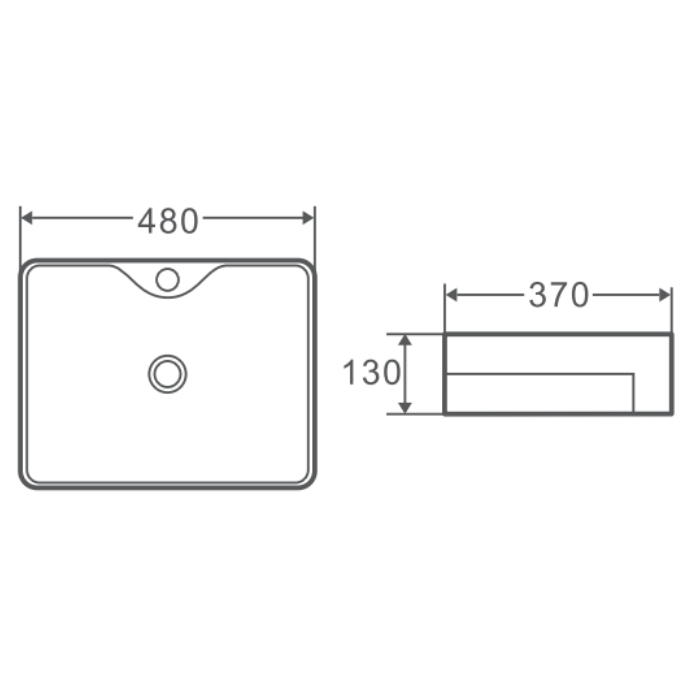 Umywalka nablatowa ANDROMEDA
