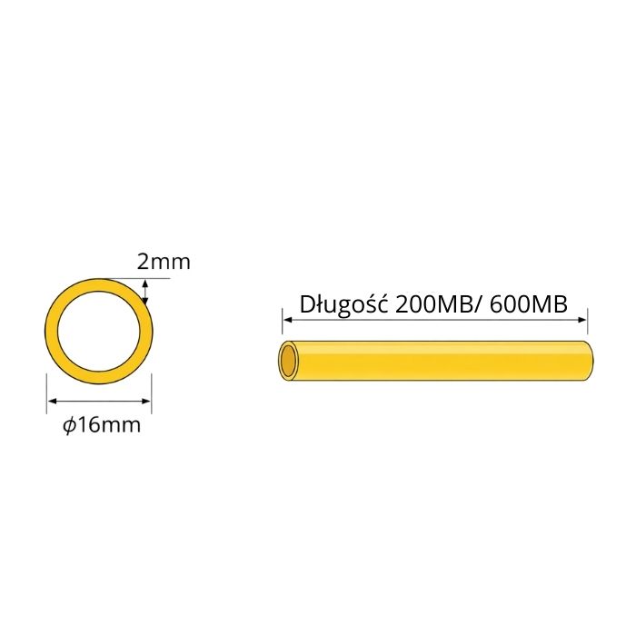 Rura wielowarstwowa GIALLO PE-RT EVOH