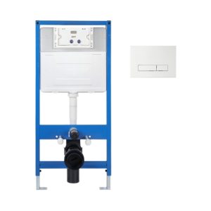 ZESTAW STELAŻ SLIM PRZYCISK H4 BIAŁY