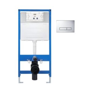 ZESTAW STELAŻ SLIM PRZYCISK H4 CHROM